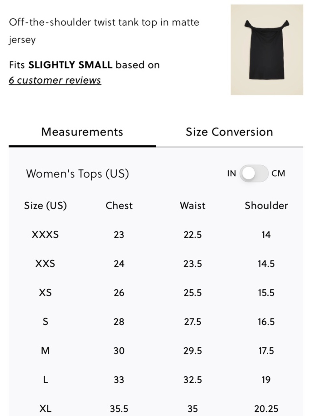 J.CREW Off-the-shoulder twist tank top matte jersey 2XS Going Out Clean Girl - Picture 12 of 12